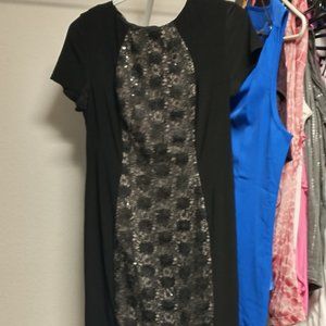 Roz & Ali black dress with lace inlay.